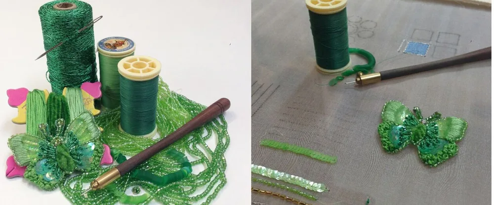 französische broderie d'art - lunéville stickerei