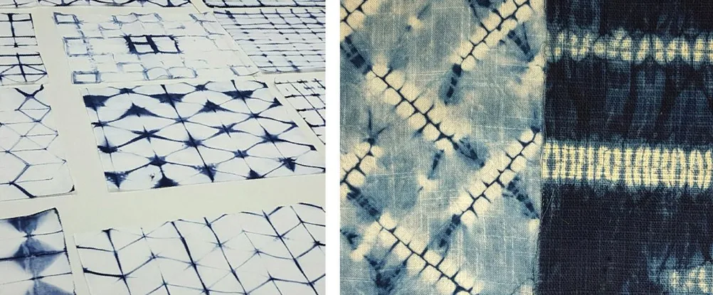 Japanische Färbetechniken: Itajime Shibori und Ori Nui Shibori